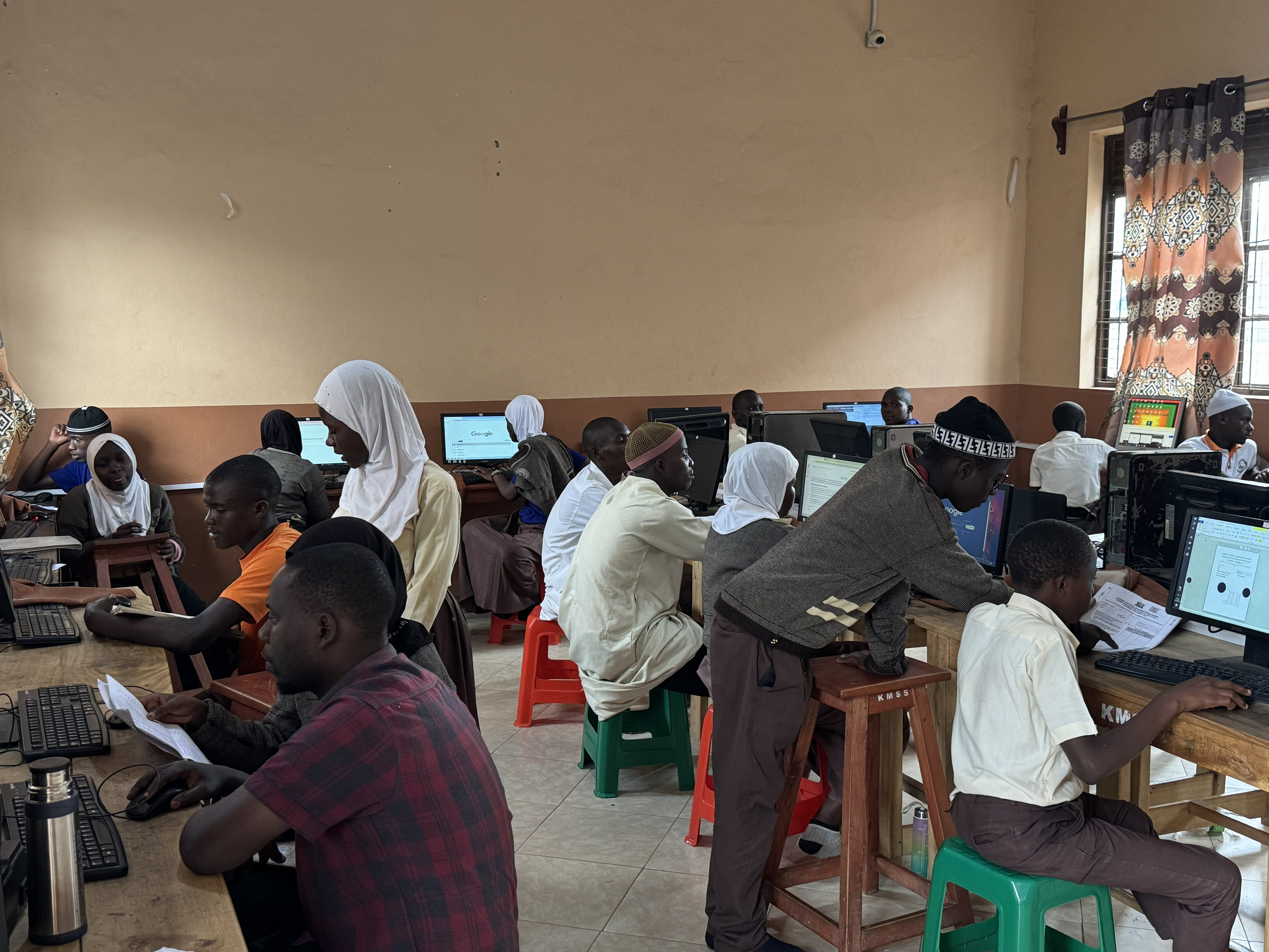 Students learning in the ICT laboratory